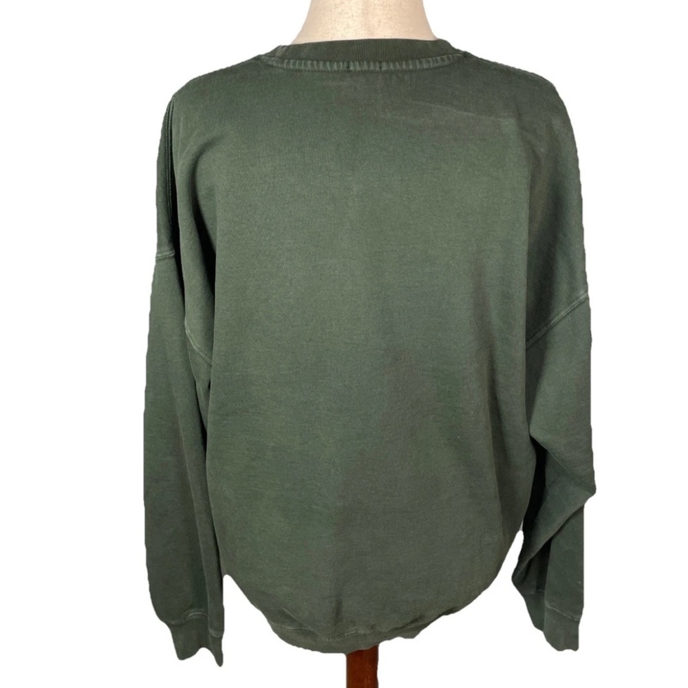 Brandy Melville John Galt New York Crewneck Sweatshirt Womens One Size Green - Picture 3 of 6